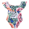 Square Neck Flral Print  Swimsuit