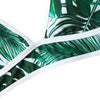 High Waist Tropical Leaf Print Bikini Set