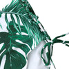 High Waist Tropical Leaf Print Bikini Set