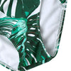 High Waist Tropical Leaf Print Bikini Set