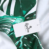 High Waist Tropical Leaf Print Bikini Set