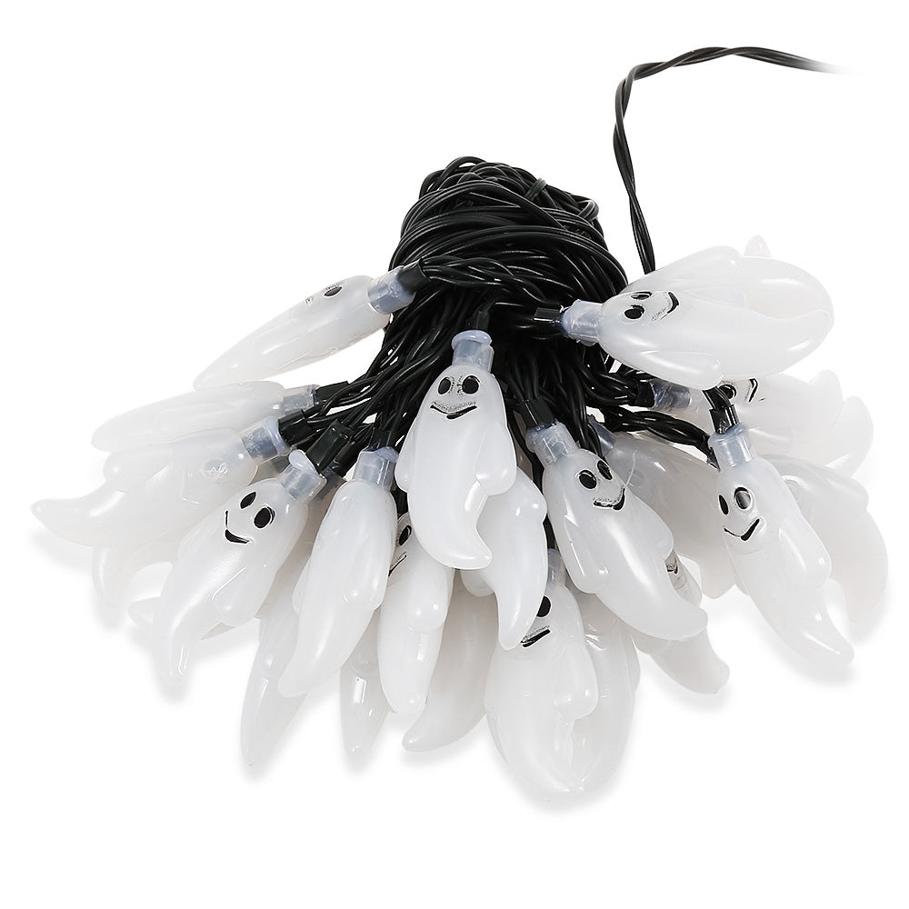 SS - 25 Solar Powered Waterproof 30 LEDs Cute Ghost String Lamp - Thumbnail 2