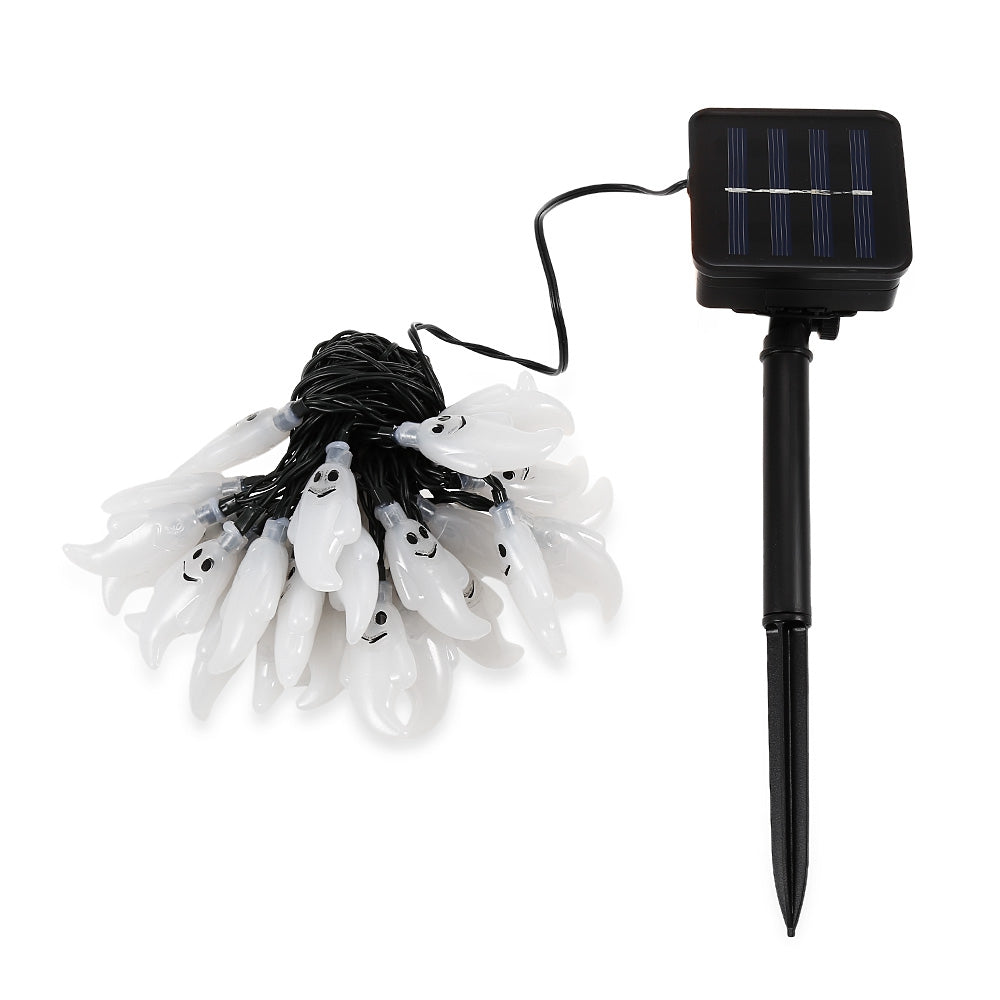 SS - 25 Solar Powered Waterproof 30 LEDs Cute Ghost String Lamp - Thumbnail 3