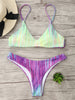 Tie Dye Spaghetti Strap Bikini Set