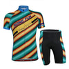 RIDING FUN Men Short-sleeved Stripe Cycling Suit