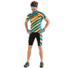 RIDING FUN Men Short-sleeved Stripe Cycling Suit