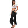 Tier Chiffon Flounce Flare Pants