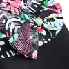 Tropical Leaf Floral Print Plus Size Tankini Set