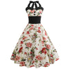 Halter Floral Print Pin Up Dress