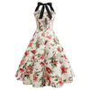 Halter Floral Print Pin Up Dress