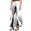 Monochrome Ruffle Skirt Pants