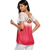 Floral Lace Trim T-shirt