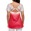 Floral Lace Trim T-shirt