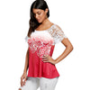 Floral Lace Trim T-shirt
