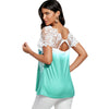 Floral Lace Trim T-shirt