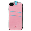Baseus Lang Series Stylish TPU Frame PU Back Cover Dual Card Slot for iPhone 7