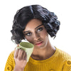 AISIHAIR Women Short Curly Side Parting Heat Resistant Synthetic Black Wigs