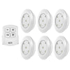 6PCS Inlife LED Wireless Cabinet Lamp with Remote Control