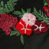 Trendy Round Collar 3/4 Sleeve Embroidery Women Blouse