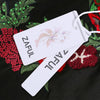 Trendy Round Collar 3/4 Sleeve Embroidery Women Blouse