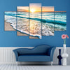 Sunset Beach Print Wall Art Split Canvas Paintings
