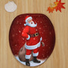 Christmas Santa Claus Pattern 3 Pcs Toilet Mat Bath Mat