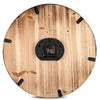 European Style Wooden Metal Non-ticking Quartz Wall Clock