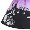 Halloween Mesh Insert Vintage A Line Dress