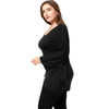 Women Casual Large Size Round Color Batwing Sleeve T-shirt