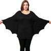 Women Casual Large Size Round Color Batwing Sleeve T-shirt