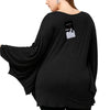 Women Casual Large Size Round Color Batwing Sleeve T-shirt
