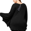 Women Casual Large Size Round Color Batwing Sleeve T-shirt