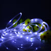 Solar Powered 100-LED Hollow Tube Copper Wire String Light