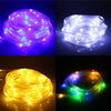 Solar Powered 100-LED Hollow Tube Copper Wire String Light