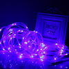 Solar Powered 100-LED Hollow Tube Copper Wire String Light
