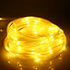 Solar Powered 100-LED Hollow Tube Copper Wire String Light
