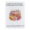 Solar Powered 100-LED Hollow Tube Copper Wire String Light