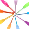 9pcs Plastic Handle Aluminum Crochet Hooks Set
