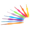 9pcs Plastic Handle Aluminum Crochet Hooks Set