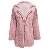 Stylish Turn-down Collar Long Sleeve Women Wool Overcoat