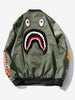 Zip Up Patch Bomber Jacket