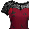 Halloween Vintage Lace Insert Pin Up Dress