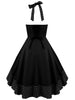 Halter Lace Up Polka Dot Vintage Dress