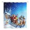 Christmas Sleigh Elk Waterproof Shower Curtain 180 x 180cm