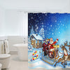 Christmas Sleigh Elk Waterproof Shower Curtain 180 x 180cm