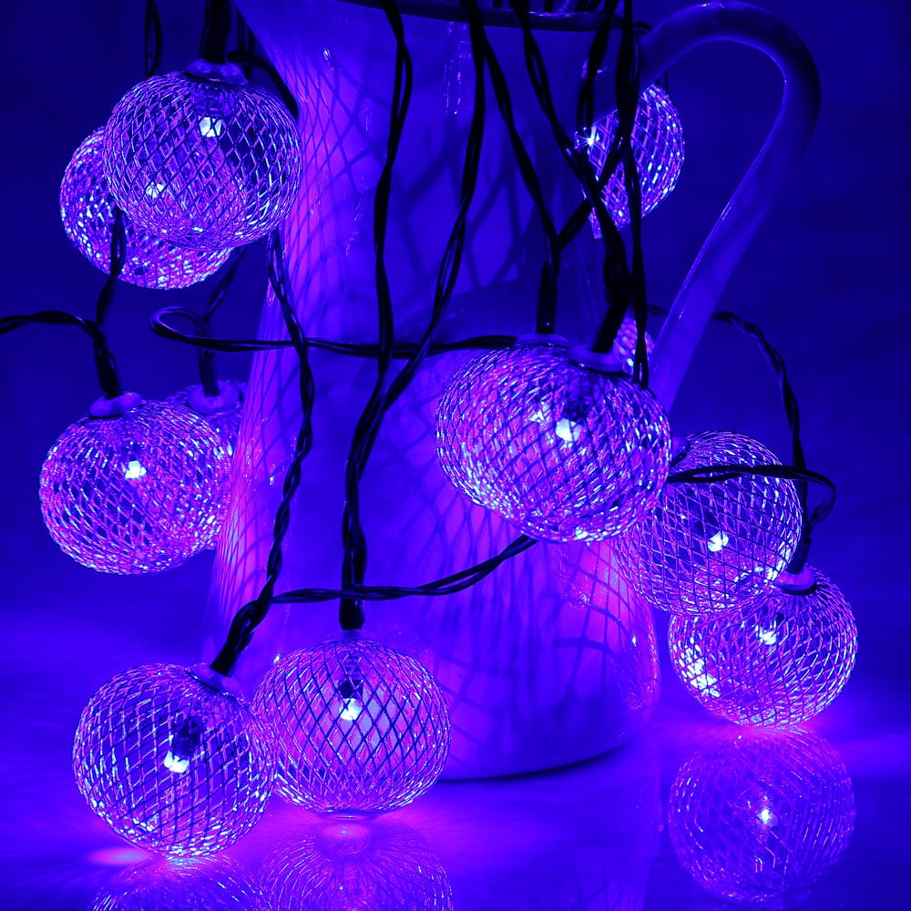 VCT - SLC - 034 20 LEDs Iron Lantern Solar String Light - Thumbnail 4