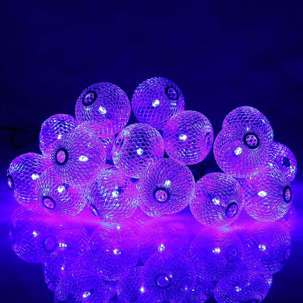 VCT - SLC - 034 20 LEDs Iron Lantern Solar String Light - Thumbnail 3