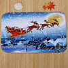 3Pcs Christmas Sled Moon Toilet Bath Rugs Set