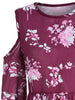 Flounce Floral Cold Shoulder Blouse