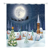 180 x 180cm Christmas Snowtree 3D Printing Shower Curtain